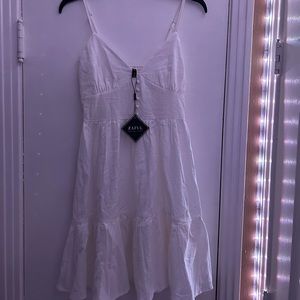 White Flounce Cami Dress